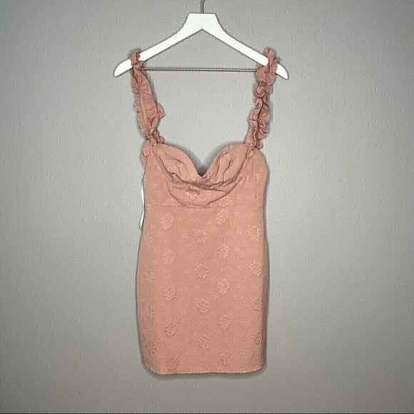 NWT Lulu's Butterfly Kisses Mauve Pink Jacquard Sleeveless Mini Dress - Picture 2 of 3